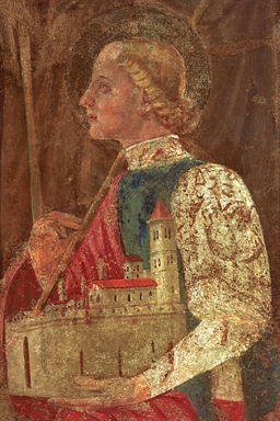 Madonna con Bambino, San Francesco d'Assisi, San Giovanni Battista, Sant'Antonio abate e San Venanzio